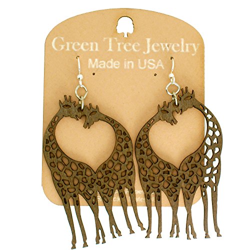Green Tree "Giraffe" Renewable Natural Wood Earrings3