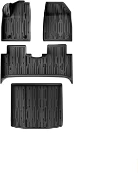 Floor Mats for BYD Atto 3 / Yuan Plus 2022-2026, All-Weather TPE Floor Liners & Trunk Cargo Mat, Odorless 3D Custom Fit Interior Set Black4pcs
