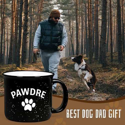 Taza Dog Dad Fathers Day 15 Oz Porcelana Negra miniatura 2
