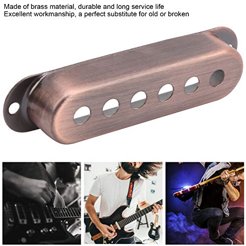CHICIRIS 3Pcs Guitar Single Pickup Cover, Brass Single Coil Pickup Cover 48mm/50mm/52mm Stratocaster Pickup Covers for ST SQ Electric Guitar(Red copper) Electric Guitar Accessories - Image 3