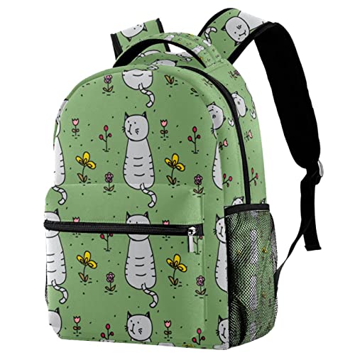 Sac à dos chat dans le jardin pour les sorties scolaires et voyages de vos enfants