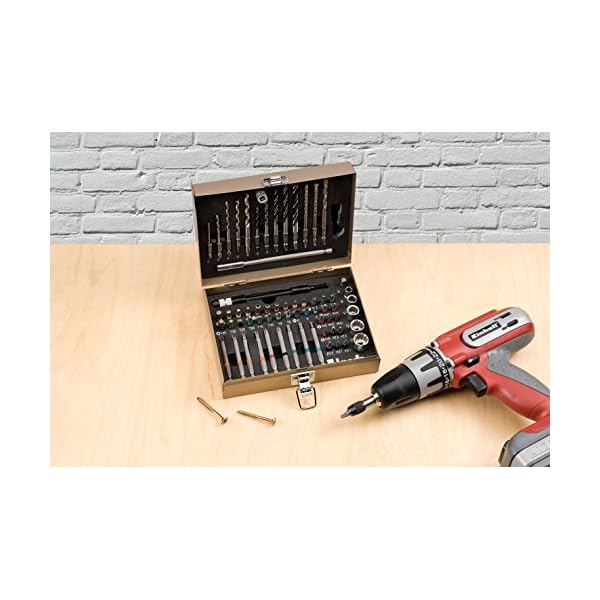 kwb Max-Box 67-tlg. Bohrer- und Bit-Set, bestehend aus Bits, Bohrern, Langbits, Stecknüssen, Stein-Bohrer & Holz-Bohrer in einem stabilen Metall-Koffer – Bild 5