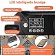 Automatische Hühnerklappe Solar, Cieex Größe Elektrische Hühnerklappe mit Timer, Wasserdicht LED Display, Lichtsensor, Fernbedienung, Auminum Solar Hühnerstalltür Intelligenter Einklemmschutz