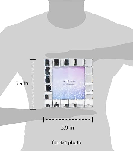 Miniatura 9 de Isaac Jacobs International IJI - Marco de fotos, transparente, Vidrio, Púrpura claro, 8x10