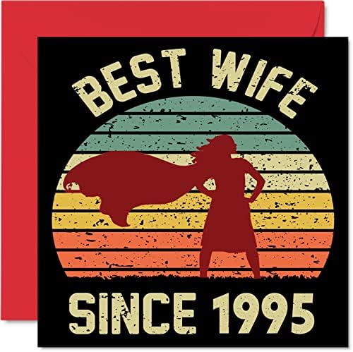 11th Anniversary Card for Wife from Husband - Best Wife Since 2012 - I Love You Gifts, Happy 11th Wedding Anniversary Cards for Partner, 145mm x 145mm Greeting Cards for Eleventh Anniversaries