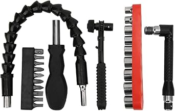 Extensão de broca de chave de fenda flexível 23 peças conjunto de suporte extensor de broca ponta de eixo ponta de aço carbono chave de fenda soquete ferramenta manual para furadeira elétrica