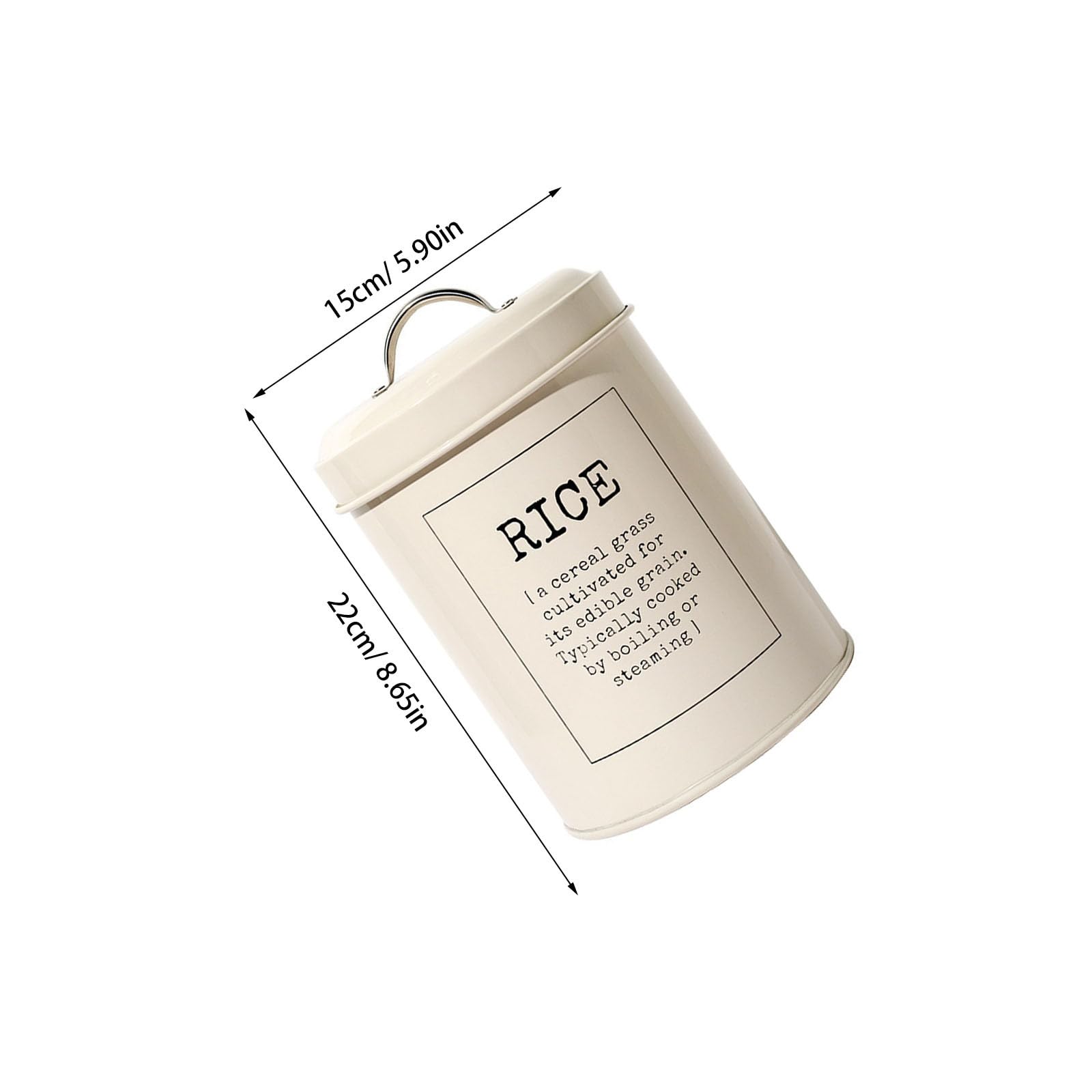 DOITOOL Contenedor de Almacenamiento de Arroz Tapa Hermética de Gran Capacidad y Cuchara para Mantener los Alimentos Frescos y Secos Estilo Europeo Hogar