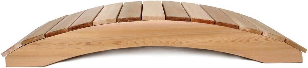 All Things Cedar Wooden Bridge, Outdoor Garden Walkway for Backyard Ponds, 4', Natural