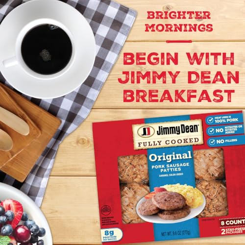 Image of Jimmy Dean Fully Cooked Original Pork Sausage Patties, 8 Count