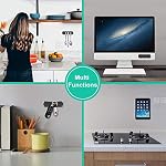SALEX Flat Magnetic Phone Mounts 4 Pack. Black Cell Phone Holder for Car Dashboard, Wall, Truck. Universal Stick on iPad Wall Magnet Mount Kit for Tablets, Smartphones. Magnetic Phone Mount for iPhone
