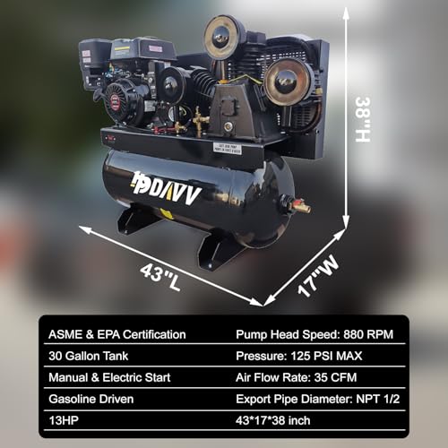 HPDAVV 13HP 30 Gal Electric Start