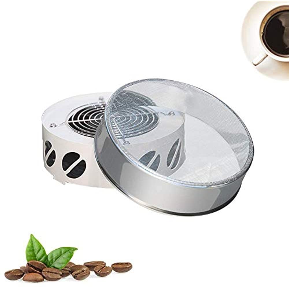 500 g domowa chłodziarka do ziaren kawy dwuwarstwowy filtr chłodzący ziarna kawy brytfanna dopasowany system szybkiego chłodzenia płyta do domowego chłodzenia palona kawa bogaty smak (kolor: biały)