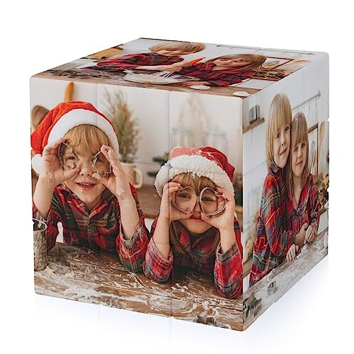 Foto de Cubo Personalizada,Cubo Giratorio Personalizado con 6 Imágenes,para Amigos, Cumpleaños, Navidad, San Valentín, Regalo Personaliza.