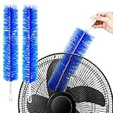 2 Pcs Zylphion Fan Cleaning Brush, Bendable Fan Cleaner Flexible Small Space Crevice Cleaning Tool Duster for Box Fan, Floor Fan, Stand Up Fan, Air Vent, Heater Vent