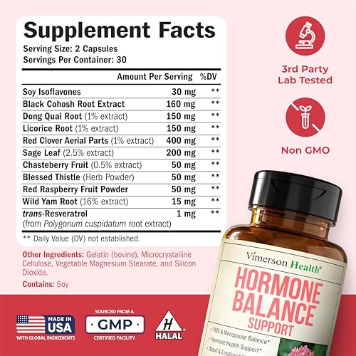 Hormone Balance for Women - PMS, Menopause, Mood & Cycle Support, 60 Ct - Image 3