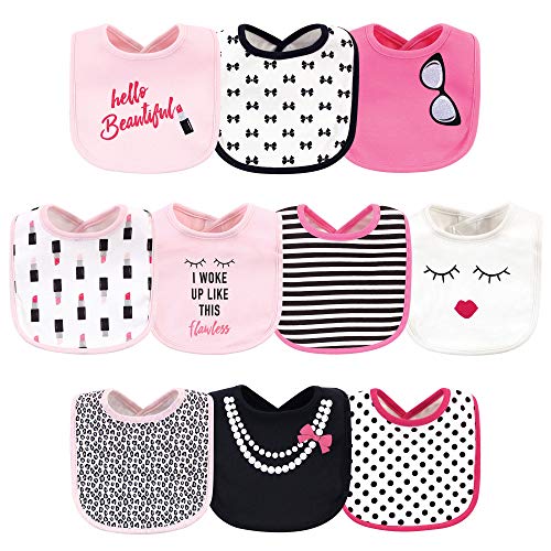 Image of Little Treasure Unisex Baby Cotton Bibs, Lipstick 10-Pack, One Size