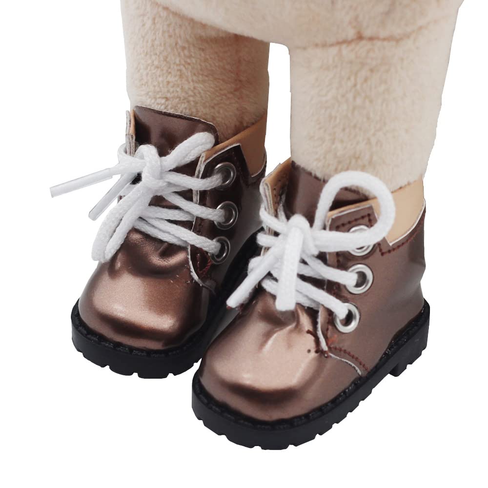 Chaussures En Cuir Et Dentelle Pour Poupée – Longueur 5,5 Cm, Pour Poupée En Peluche 20 Cm, Accessoires