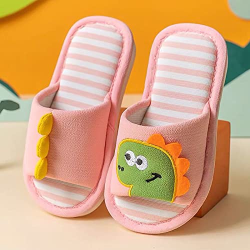 Boys Shoes Toddler Shoes Girls Boys Open Toe Home Slippers Cute Dinosaur House Slippers Kids Cotton Lined Winter2