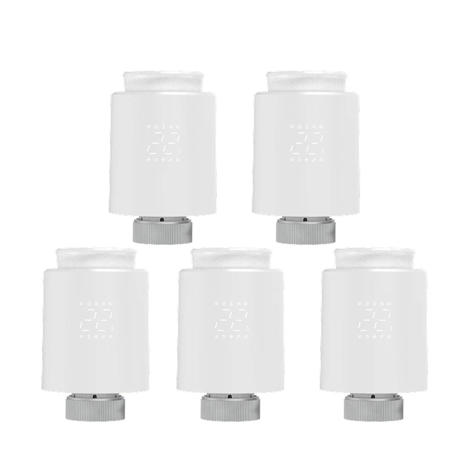Smart Tuya Wifi/ZigBee3.0 Radiator Actuator TRV Programmable Thermostatic App Remote Temperature Controller(Zigbee 5PCS)