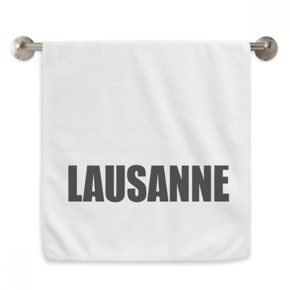 Serviette Lausanne Suisse Blanche - Serviette Débarbouillette Moelleuse 13 x 29 Pouces