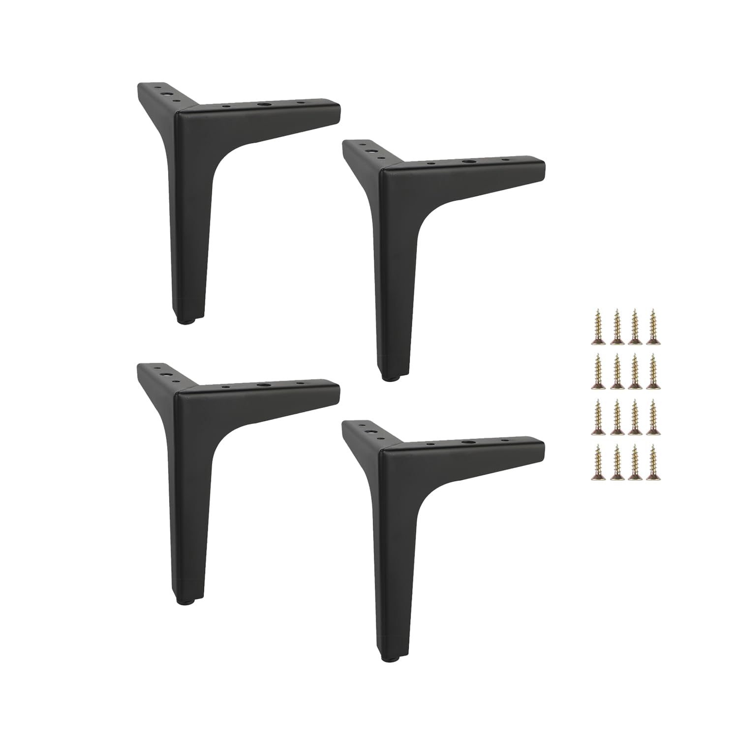 Hniuyun 4 Pcs Metal Furniture Legs, Modern Style Furniture Sofa Legs, Heavy Duty Replacement Legs for Bookshelf Cabinet, Desk