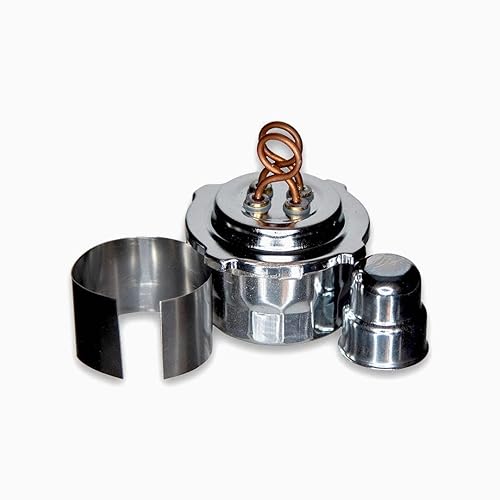 42002 Premium 42002 Quemador de alcohol de doble mecha, capacidad de 3.4 fl oz, metal duradero construido en plata/bronce, herramienta confiable de