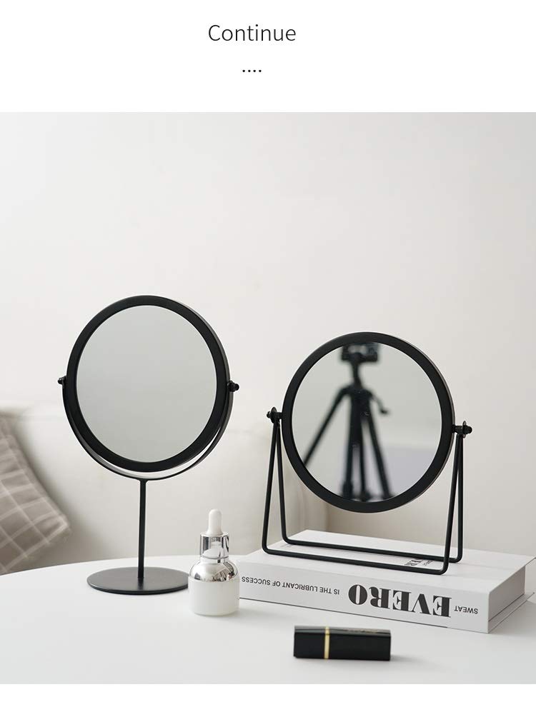 lusterko kosmetyczne, Metalowe lustro dekoracyjne, do makijażu, biurko, rzemiosło, trójwymiarowe akcesoria dekoracji domu(Style One)