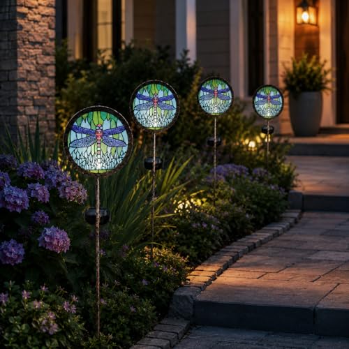 anyperfect Solar Garden Lights Outdoor Waterproof Dragonfly Stake 2Pack - image 7