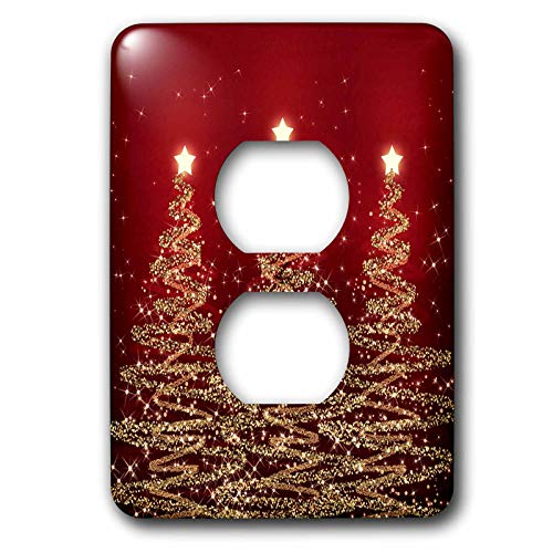 Prises pour sapin de Noël rouge 3dRose lsp_41060_6 en lot de 2