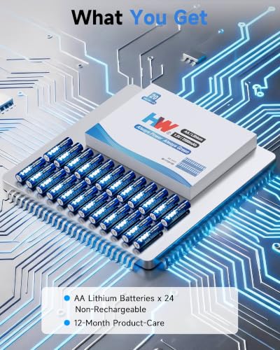 24-Pack HW 3500mAh 1.5V AA Lithium Batteries 16.49 + Free Shipping w/ Prime + 45% Off - image 7