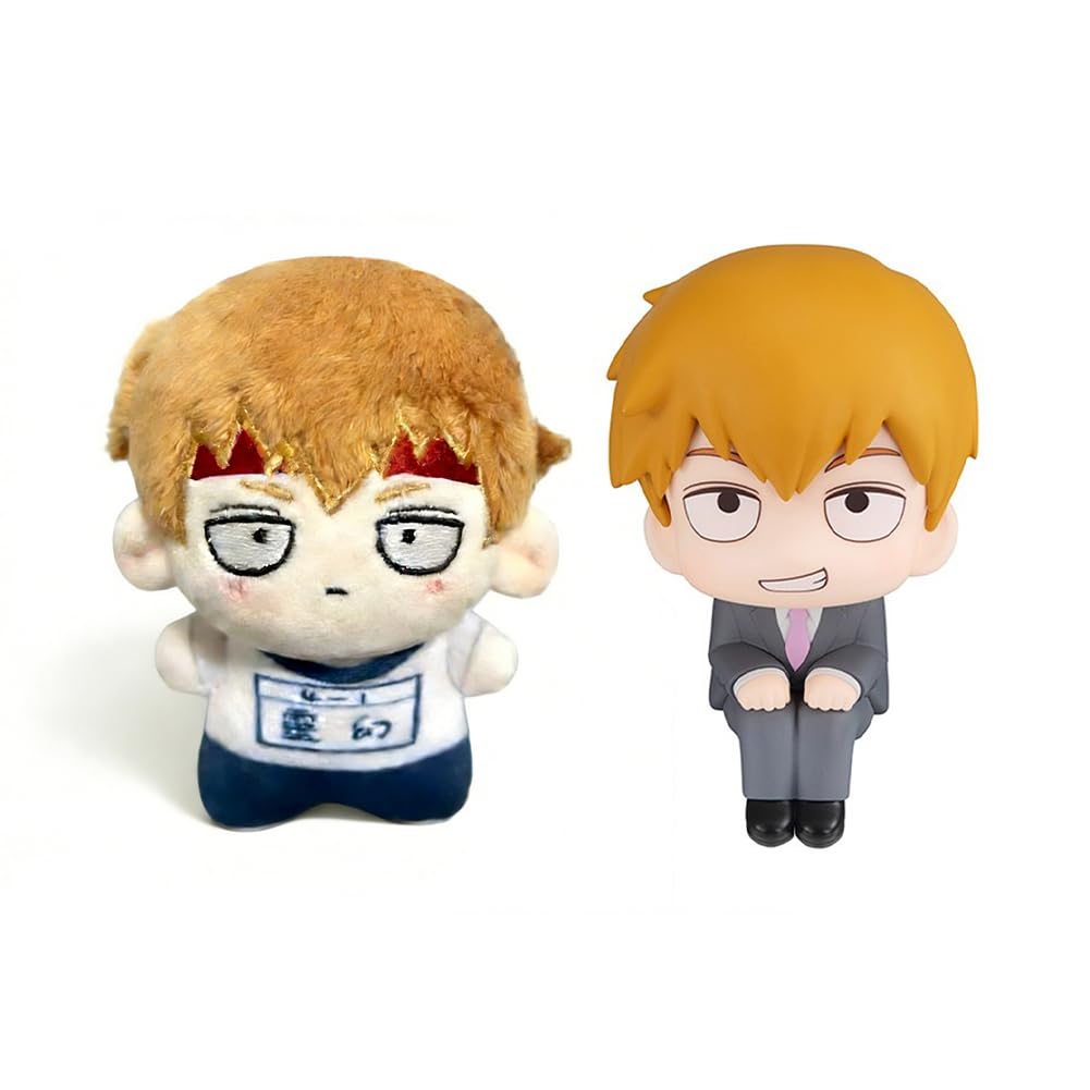 Zhongkaihua 2PCS Reigen Arataka Figure Look Up Anime Soft Stuffed Cute Backpack Charms Anime Keychains Mini Ornaments Gift — image 1