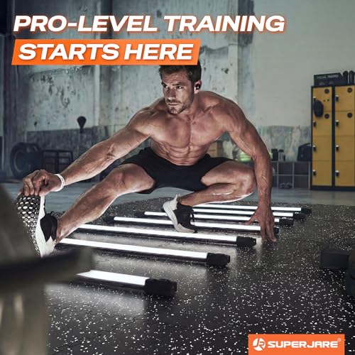 Image of SUPERJARE 0.56'' Thick 192 Sq Ft Rubber Top Gym Flooring for Home Gym