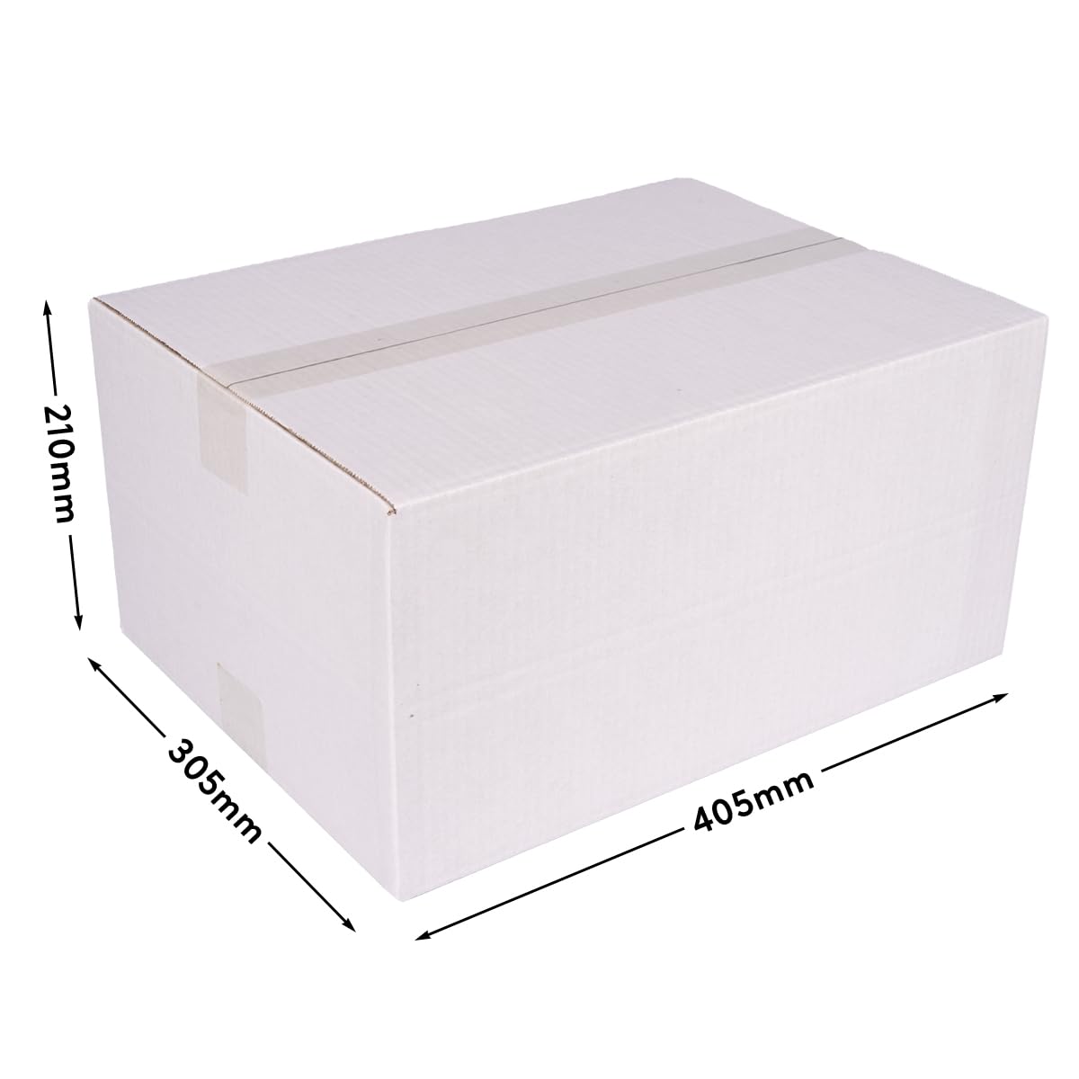 Cartons pliants 400 x 300 x 200 mm hauteur variable KK 90 Blanc 50 pièces simple cannelure