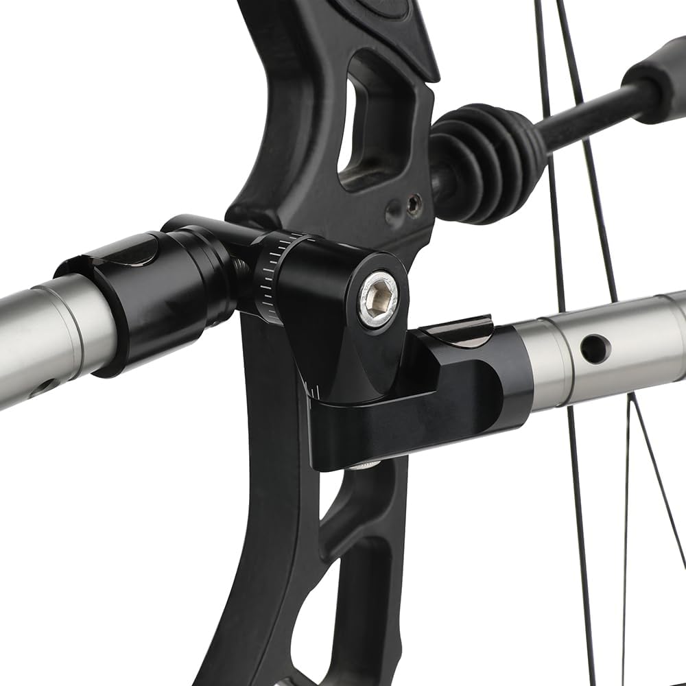 SHARROW Archery Bow Stabilizer Single/Double Side V-bar Fully Adjustable V-Bar Mount Quick Disconnect Bow Rod Stabilizer