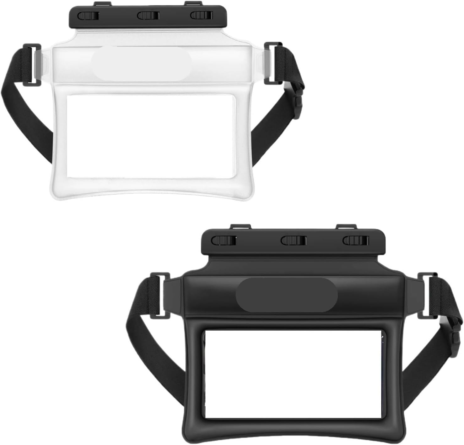 Waterproof Phone Pouch Fanny Pack Floating Dry Bag for Swimming Kayaking Snorkeling(White)