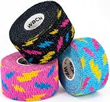 WARM BODY COLD MIND 3,8 cm Daumen Tape für Gewichtheben – Hook Grip Tape für Gym, Powerlifting, Deadlift, Krafttraining, Athletic Finger Wrap (3 Rollen Mix Thunder)