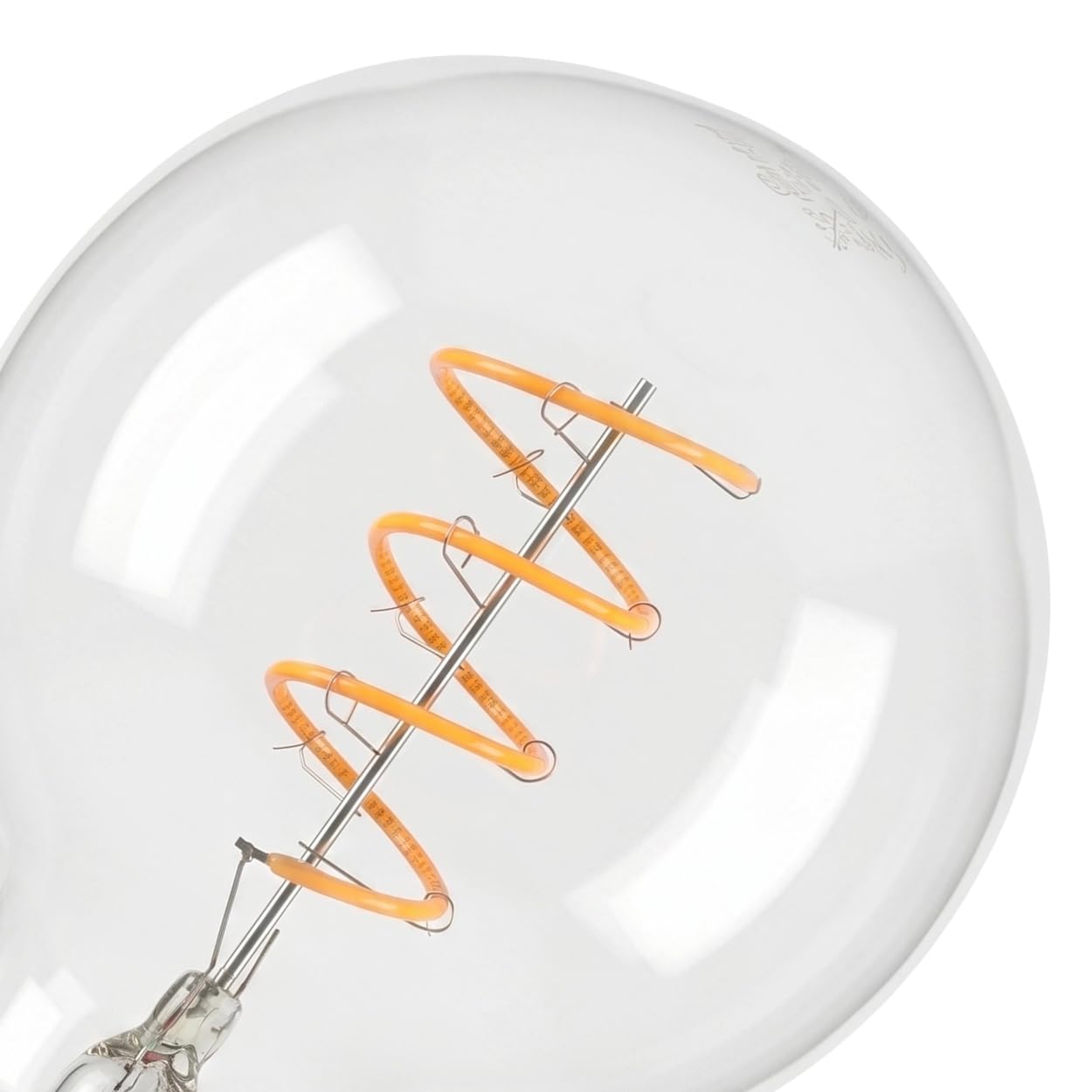 HOFSTEIN E27 LED Warmweiss Glühbirne 10er Set 6 Watt Vintage Kugel groß Leuchtmittel mit Filament Klar 2700 Kelvin 350 Lumen Dimmbar für Wohnraum Beleuchtung, G95