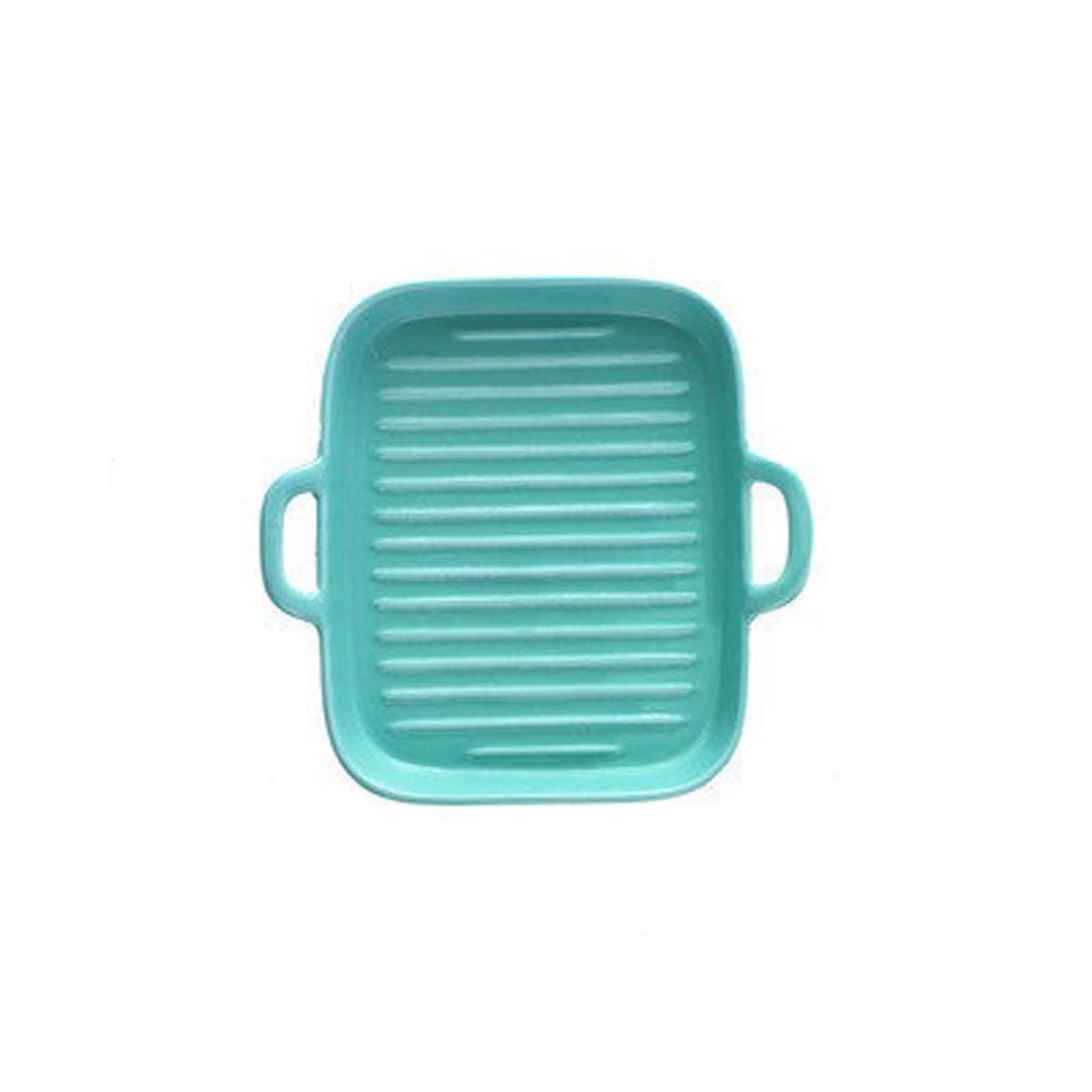 Kitchen Fuente de horno Pan horneado rectangular Placa horneada Binaural Placa de cerámica Desayuno Breakfast Placa plana Microondas Horno Horno Placa for hornear Bandeja for hornear fuente para horne