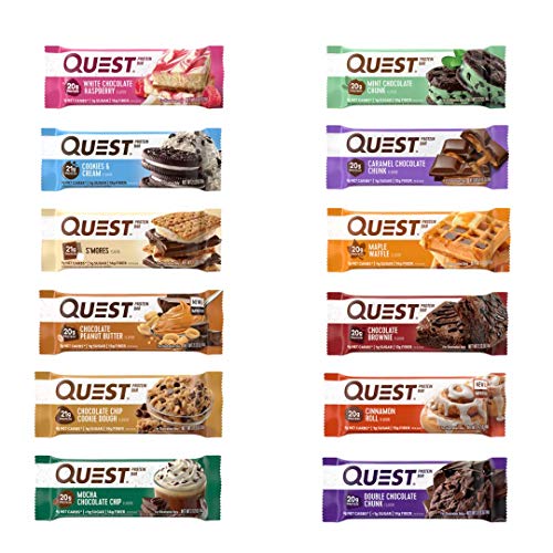 Quest Nutrition Protein Bar, Best Seller Variety Pack, High Protein, Low Carb, Gluten Free, 12 Count