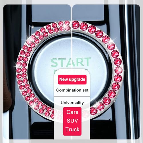 image for LivTee 2 PCS Crystal Combinatorial Rhinestone Car Engine Start Decorat