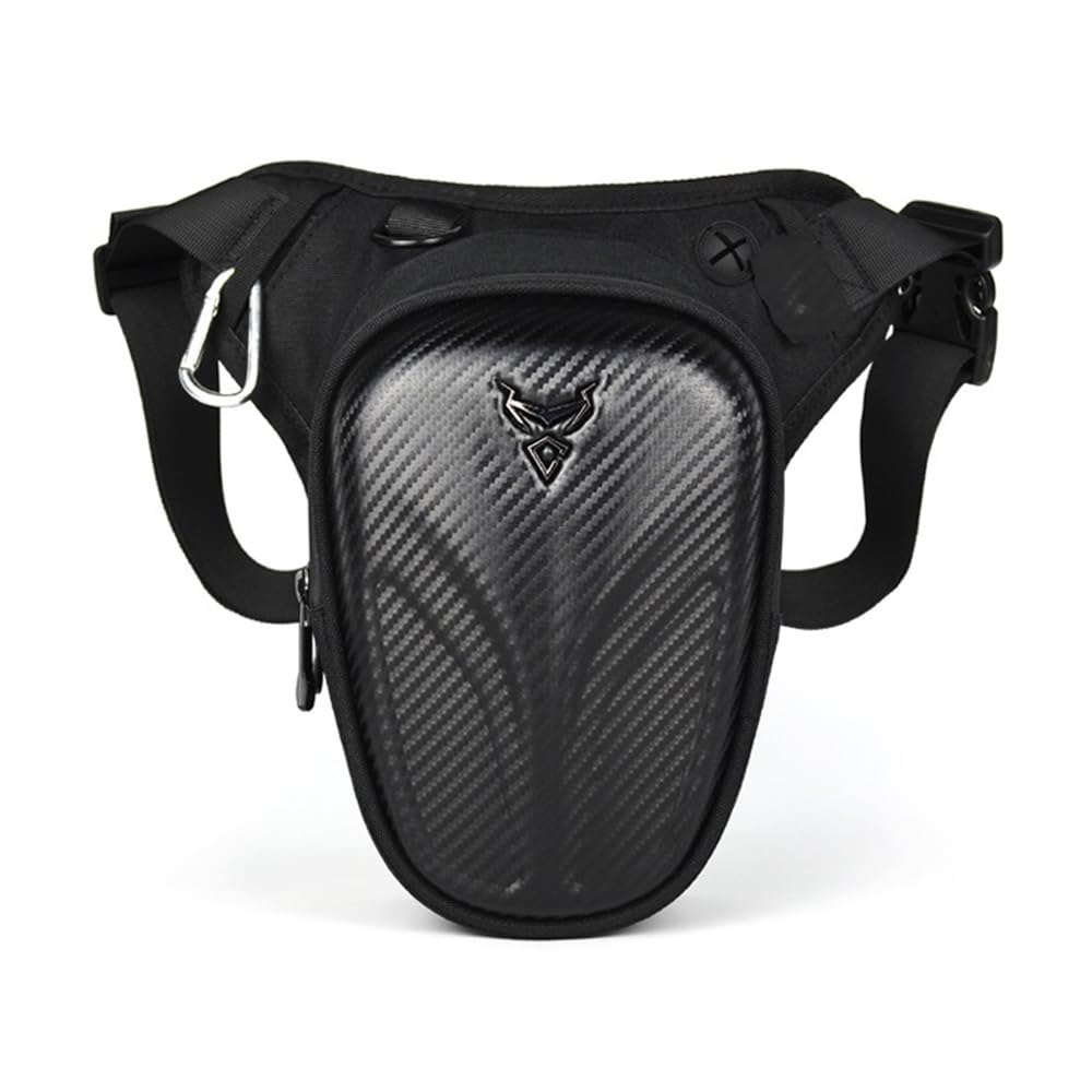 Sacoche De Jambe Moto Sac de Jambe de Moto, Sac de Cuisse étanche en Fiber de Carbone, Sac de Taille de Cyclisme, Sac à Dos de Moto Mince, Pochette Banane Sacoche Jambe Moto(Matte)
