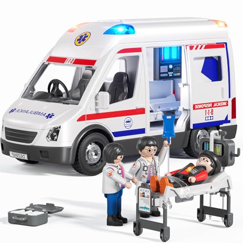 Doloowee Krankenwagen Spielzeug für Kinder im Alter von 3 4 5 6 7 8...