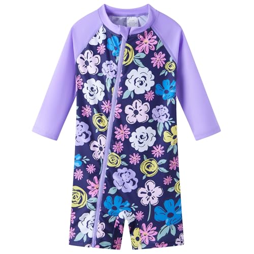 Image of UMELOK Baby Girl One Piece Swimsuit Infant Rash Guard Bathing Suit