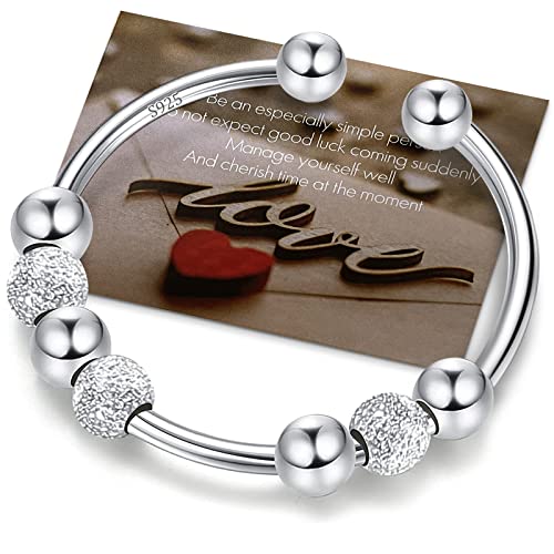 Anxiety Ring Anti Stress Ring Fidget Ring Angstring Silber Ringe 925 Frauen...