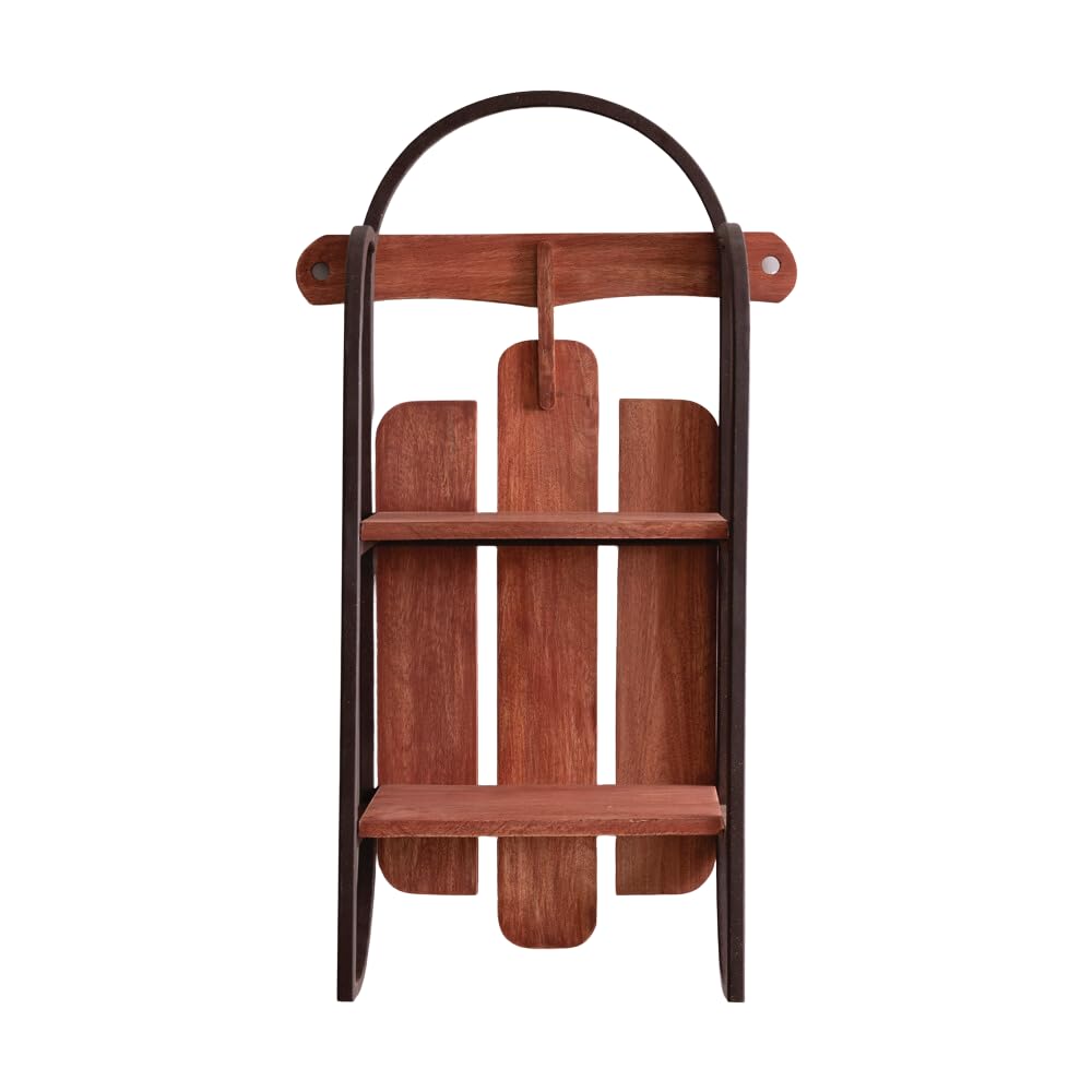 Stonebridge Mall Wood and Iron Sled Shelf