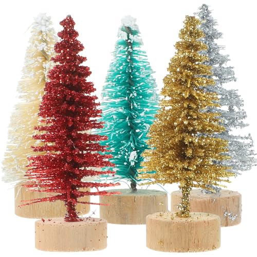 Árboles de Navidad de mesa artificiales Veemoon mini decoración navideña hogar 60 piezas 2