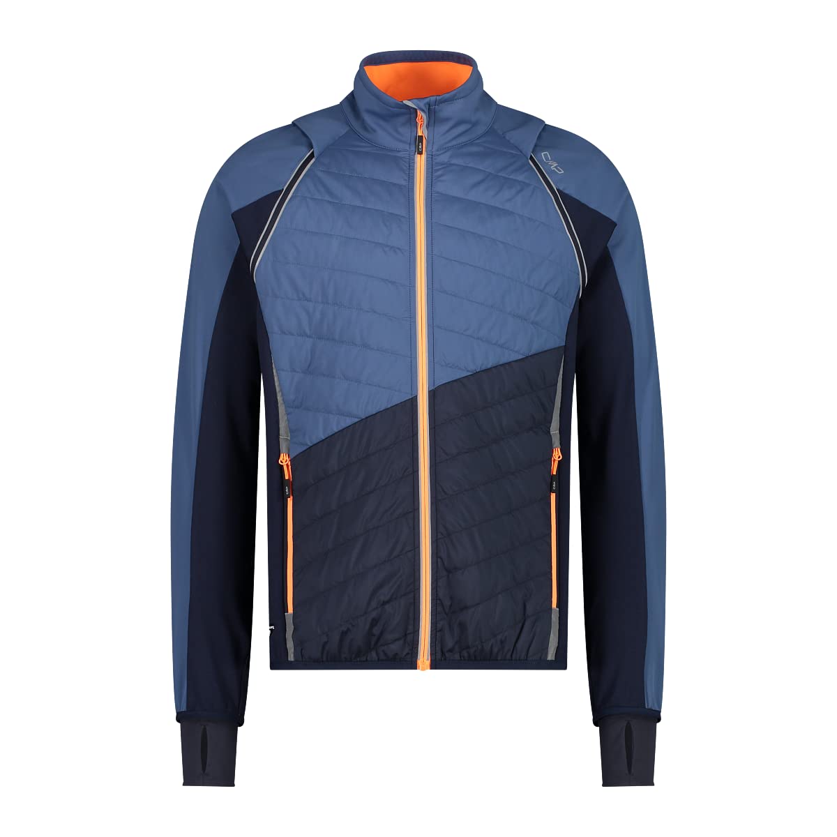 CMP Leichte Softshelljacke für Herren mit abnehmbaren Ärmeln, leichte Softshelljacke, blau-blau, 60, blau - bluestone, 60