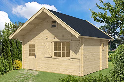 Alpholz Gartenhaus Fiona aus Massiv-Holz | Gerätehaus mit 70 mm Wandstärke | Garten Holzhaus inklusive Montagematerial…