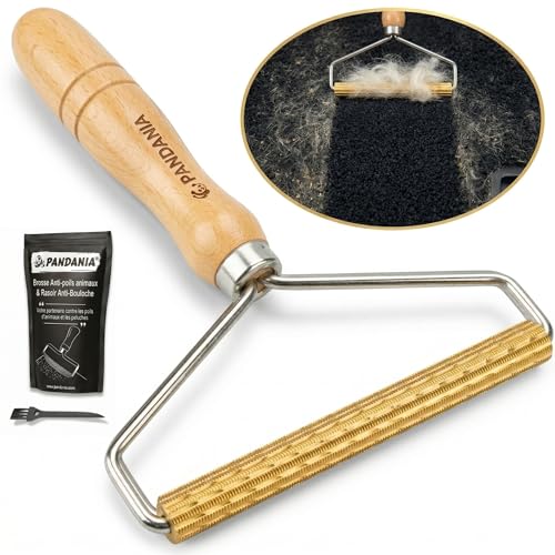 PANDANIA – Brosse Anti Poils Animaux & Rasoir Anti-Bouloche Manuel – Ramasse Poils Chat et...