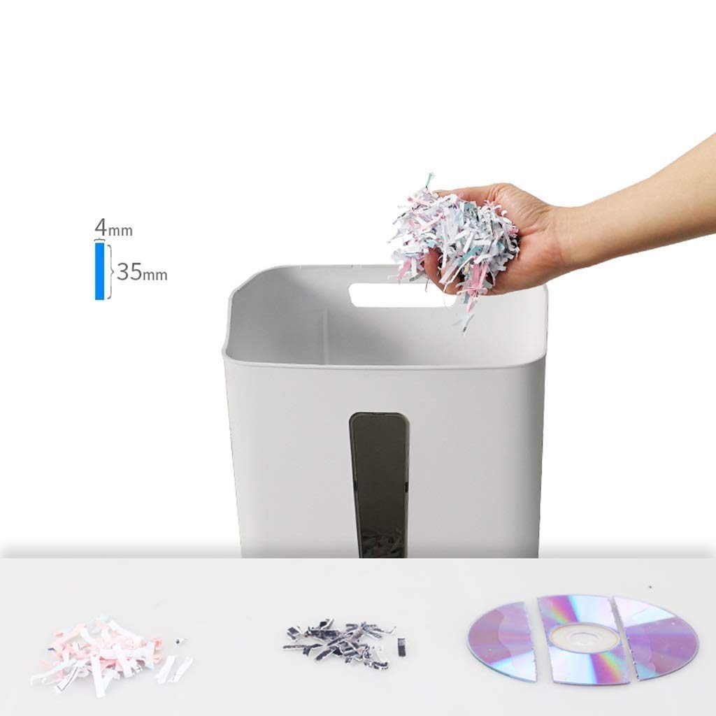 Shredder de Alta Seguridad Micro-Cut Trituradora de Papel, Cesta Retirada de Residuos, con Grandes Ventanas Transparente